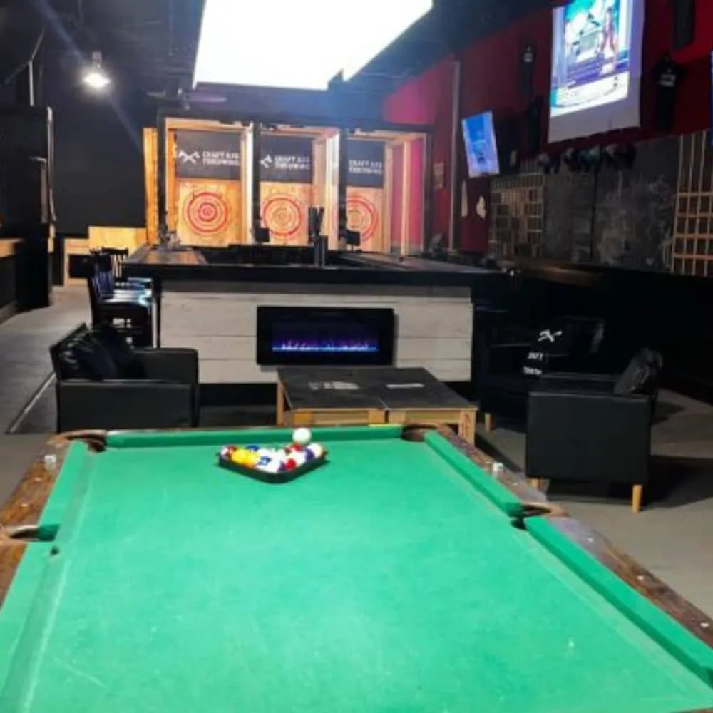 Billiards at Craft Axe Throwing Spartanburg